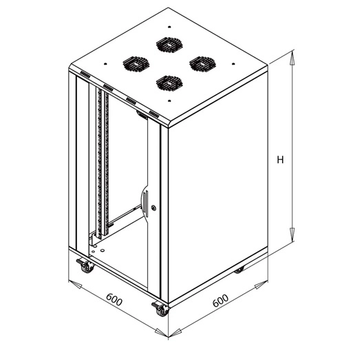 RACKLİNE RACK KABİN 600600